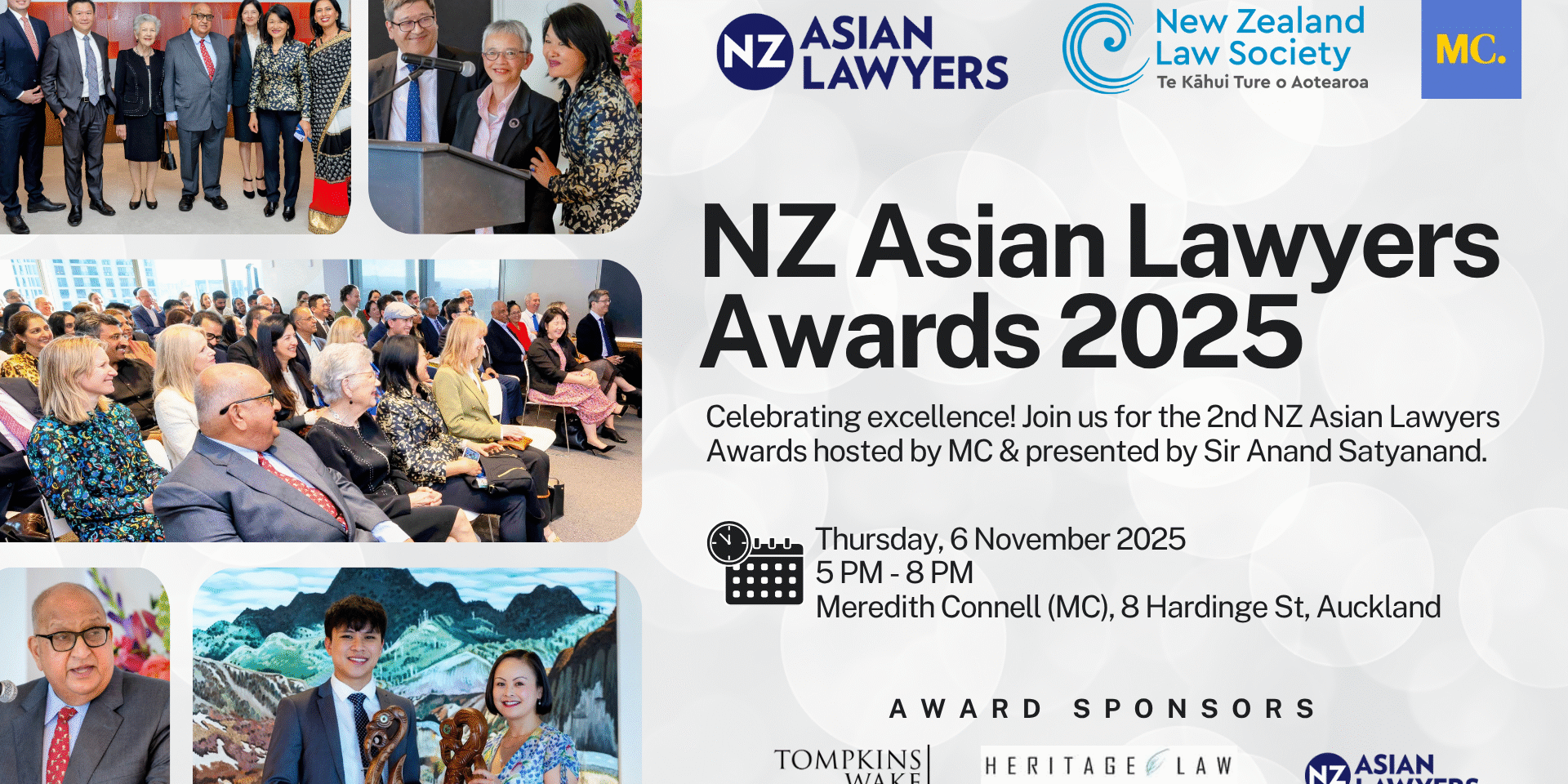 NZ Asian Lawyers Awards 2025 – Eventbanner