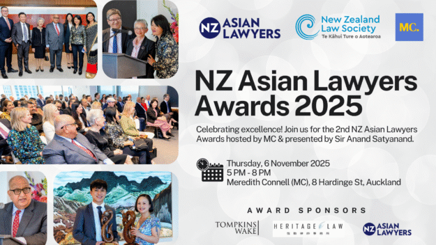 NZ Asian Lawyers Awards 2025 – Eventbanner